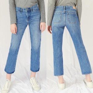NEW Anthropologie M.i.H Light Wash Straight Leg Cropped Jeans Size 26